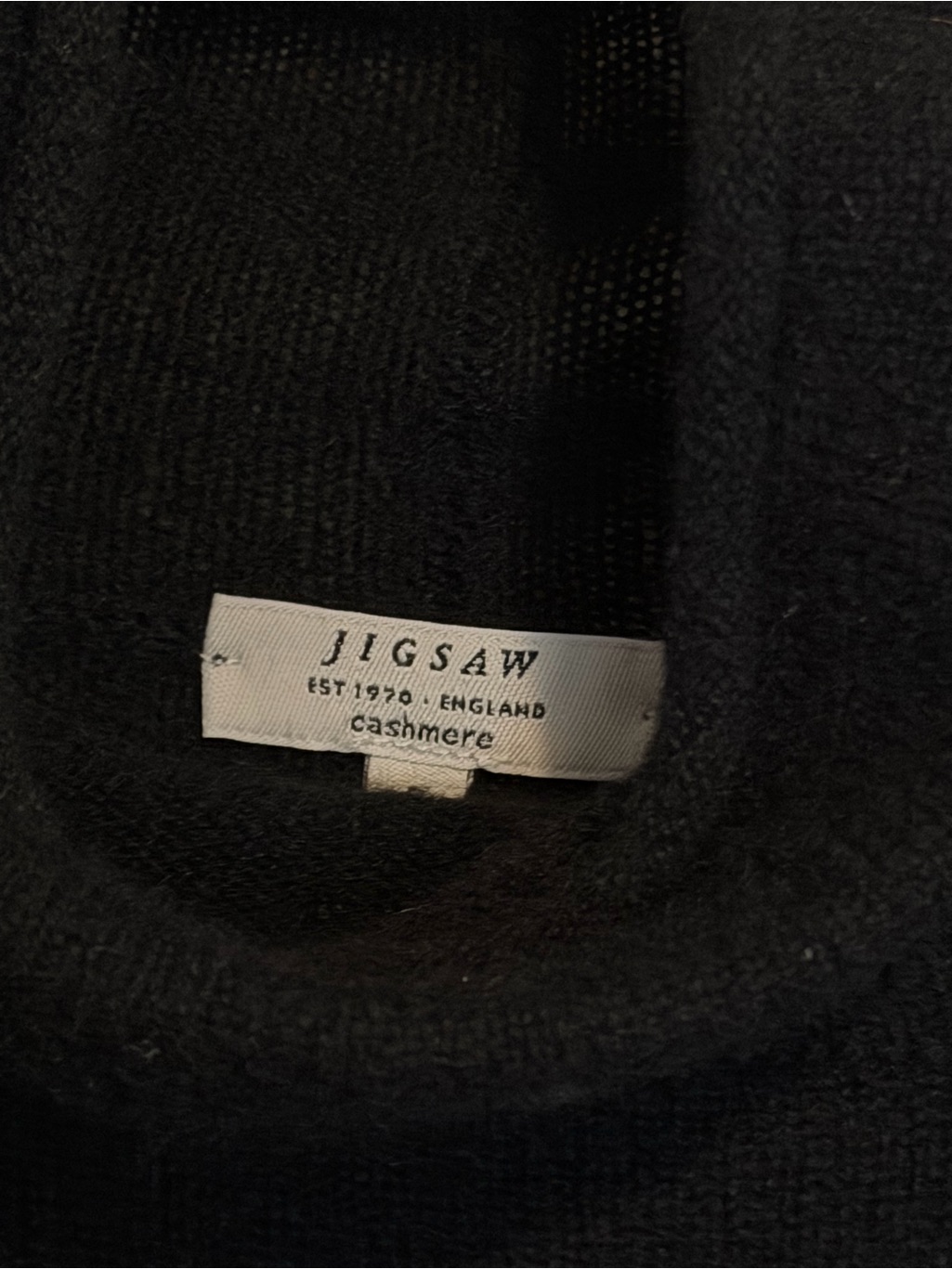 Jigsaw Black Men's Cashmere-Blend Turtleneck Sweater — image 3 of 3